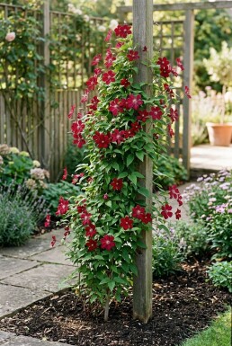Clematis 'Madame Julia Correvon' Tuteur