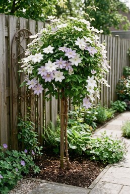 Clematis 'Mrs George Jackman' Tuteur