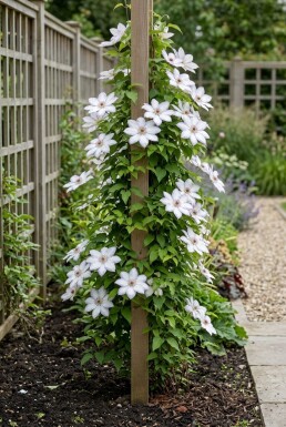 Clematis 'Mrs George Jackman' Tuteur
