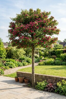 Crataegus media 'Paul's Scarlet' sur tige