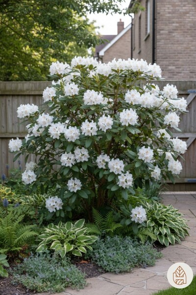 Rhododendron 'Cunningham's White' arbuste 60-80 cm