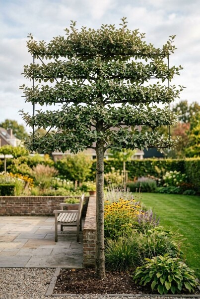 Elaeagnus ebbingei 'Compacta' espalier 8/10 120cm tronc 150b x 120h